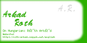 arkad roth business card